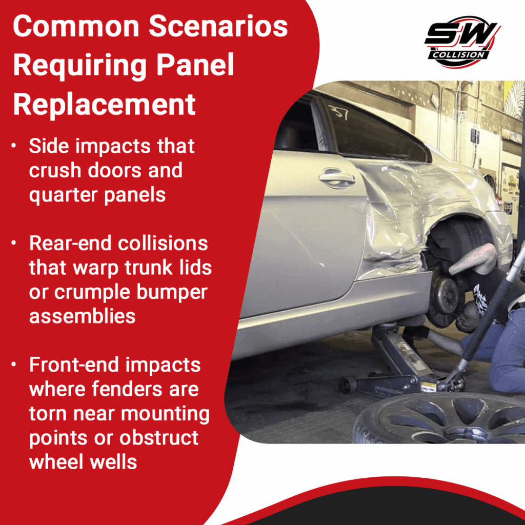 Common scenarios requiring panel replacement