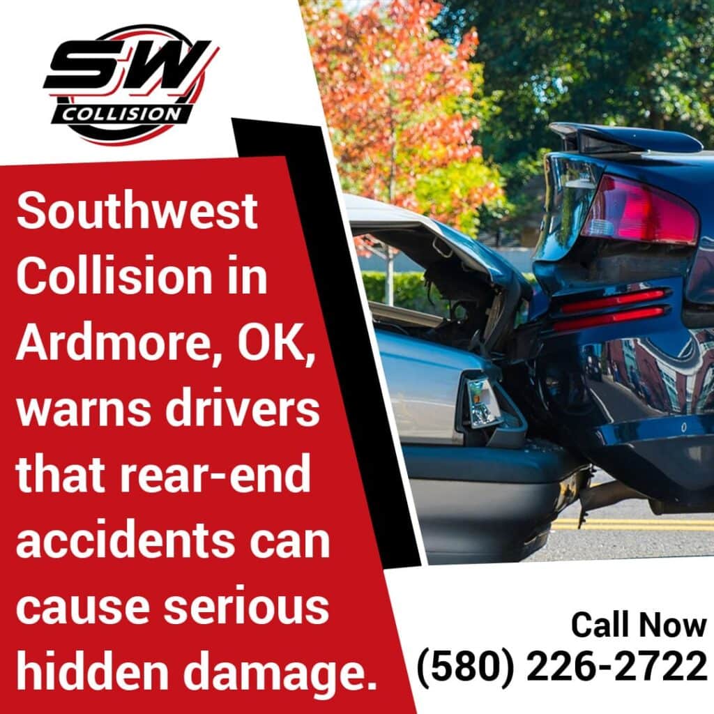 Rear-end accident damage